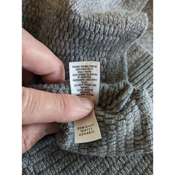 J Jill Women's Sweater Gray Small Knitted V-Neck Relaxed Tunic Pullover - Picture 9 of 12